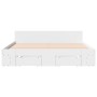 White engineered wood bed frame with drawers 160x200 cm by vidaXL, Beds and slatted bases - Ref: Foro24-3280734, Price: 190,5...