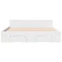 White engineered wood bed frame with drawers 160x200 cm by vidaXL, Beds and slatted bases - Ref: Foro24-3280734, Price: 179,4...