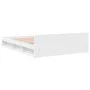 White engineered wood bed frame with drawers 160x200 cm by vidaXL, Beds and slatted bases - Ref: Foro24-3280734, Price: 179,4...