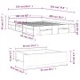 White engineered wood bed frame with drawers 160x200 cm by vidaXL, Beds and slatted bases - Ref: Foro24-3280734, Price: 179,4...