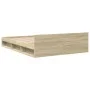 Sonoma oak engineered wood bed with drawers 160x200 cm by vidaXL, Beds and slatted bases - Ref: Foro24-3280736, Price: 174,24...