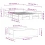 Sonoma oak engineered wood bed with drawers 160x200 cm by vidaXL, Beds and slatted bases - Ref: Foro24-3280736, Price: 174,24...