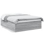 Estructura de cama madera de ingeniería gris Sonoma 160x200 cm de vidaXL, Camas y somieres - Ref: Foro24-3280914, Precio: 153...