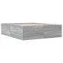 Sonoma gray engineered wood bed frame 160x200 cm by vidaXL, Beds and slatted bases - Ref: Foro24-3280914, Price: 151,66 €, Di...