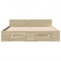 Sonoma oak engineered wood bed with drawers 150x200 cm by vidaXL, Beds and slatted bases - Ref: Foro24-3280743, Price: 161,95...