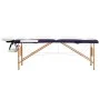 Folding massage table 2 zones white and purple wood by vidaXL, massage tables - Ref: Foro24-110209, Price: 157,46 €, Discount: %