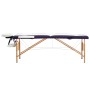 Klappbare Massageliege 2 Zonen weißes und lila Holz von vidaXL, Massageliegen - Ref: Foro24-110209, Preis: 160,30 €, Rabatt: %