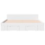 Weißes Holzwerkstoffbett mit Schubladen 140x190 cm von vidaXL, Betten und Lattenroste - Ref: Foro24-3280762, Preis: 189,96 €,...