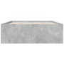 Concrete gray engineered wood bed frame 120x190cm by vidaXL, Beds and slatted bases - Ref: Foro24-3280954, Price: 135,28 €, D...