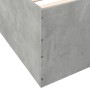 Concrete gray engineered wood bed frame 120x190cm by vidaXL, Beds and slatted bases - Ref: Foro24-3280954, Price: 135,28 €, D...