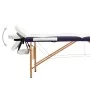 Klappbare Massageliege 2 Zonen weißes und lila Holz von vidaXL, Massageliegen - Ref: Foro24-110209, Preis: 157,46 €, Rabatt: %