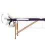 Klappbare Massageliege 2 Zonen weißes und lila Holz von vidaXL, Massageliegen - Ref: Foro24-110209, Preis: 160,30 €, Rabatt: %