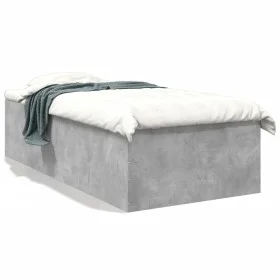 Betongrauer Bettrahmen aus Holzwerkstoff, 100 x 200 cm von vidaXL, Betten und Lattenroste - Ref: Foro24-3280961, Preis: 102,9...