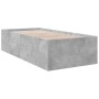 Concrete gray engineered wood bed frame 100x200cm by vidaXL, Beds and slatted bases - Ref: Foro24-3280961, Price: 104,35 €, D...