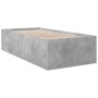 Concrete gray engineered wood bed frame 100x200cm by vidaXL, Beds and slatted bases - Ref: Foro24-3280961, Price: 104,35 €, D...