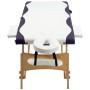 Folding massage table 2 zones white and purple wood by vidaXL, massage tables - Ref: Foro24-110209, Price: 160,30 €, Discount: %