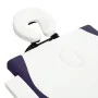 Klappbare Massageliege 2 Zonen weißes und lila Holz von vidaXL, Massageliegen - Ref: Foro24-110209, Preis: 157,46 €, Rabatt: %