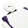 Klappbare Massageliege 2 Zonen weißes und lila Holz von vidaXL, Massageliegen - Ref: Foro24-110209, Preis: 160,30 €, Rabatt: %