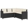 L-shaped garden sofa with black PE rattan table and cushions by vidaXL, Garden sets - Ref: Foro24-369039, Price: 305,32 €, Di...