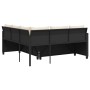 L-förmiges Gartensofa mit schwarzem PE-Rattantisch und Kissen von vidaXL, Gartensets - Ref: Foro24-369039, Preis: 268,74 €, R...