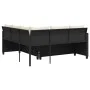 L-shaped garden sofa with black PE rattan table and cushions by vidaXL, Garden sets - Ref: Foro24-369039, Price: 305,32 €, Di...