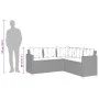 L-shaped garden sofa with black PE rattan table and cushions by vidaXL, Garden sets - Ref: Foro24-369039, Price: 305,32 €, Di...