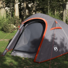 Wasserdichtes 3-Personen-Tunnelzelt in Grau und Orange von vidaXL, Zelte - Ref: Foro24-94602, Preis: 70,71 €, Rabatt: %