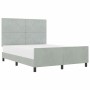 Estructura de cama Gris claro 160 x 200 cm Terciopelo