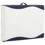 Folding massage table 2 zones white and purple wood by vidaXL, massage tables - Ref: Foro24-110209, Price: 157,46 €, Discount: %