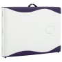 Klappbare Massageliege 2 Zonen weißes und lila Holz von vidaXL, Massageliegen - Ref: Foro24-110209, Preis: 160,30 €, Rabatt: %