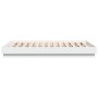 White engineered wood bed frame 150x200 cm by vidaXL, Beds and slatted bases - Ref: Foro24-3209849, Price: 130,14 €, Discount: %