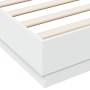 Weißer Bettrahmen aus Holzwerkstoff, 150 x 200 cm von vidaXL, Betten und Lattenroste - Ref: Foro24-3209849, Preis: 130,14 €, ...