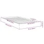 Concrete gray engineered wood bed frame 90x190 cm by vidaXL, Beds and slatted bases - Ref: Foro24-842073, Price: 60,28 €, Dis...