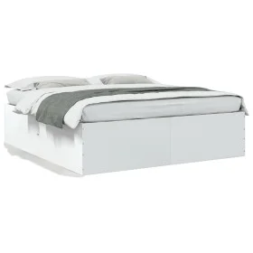 White engineered wood bed frame 180x200 cm by vidaXL, Beds and slatted bases - Ref: Foro24-3280902, Price: 157,65 €, Discount: %