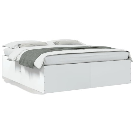 White engineered wood bed frame 180x200 cm by vidaXL, Beds and slatted bases - Ref: Foro24-3280902, Price: 159,94 €, Discount: %