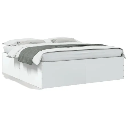 White engineered wood bed frame 180x200 cm by vidaXL, Beds and slatted bases - Ref: Foro24-3280902, Price: 157,65 €, Discount: %