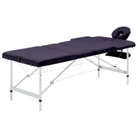 Klappbare Massageliege 3 Zonen lila Aluminium von vidaXL, Massageliegen - Ref: Foro24-110198, Preis: 157,83 €, Rabatt: %