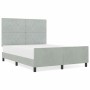 Estructura de cama Gris claro 160 x 200 cm Terciopelo