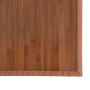 Alfombra rectangular bambú marrón 80x400 cm