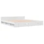 White engineered wood bed frame with drawers 200x200 cm by vidaXL, Beds and slatted bases - Ref: Foro24-3280720, Price: 180,4...