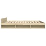 Bett aus Sonoma-Eichenholzwerkstoff mit Schubladen 200x200 cm von vidaXL, Betten und Lattenroste - Ref: Foro24-3280722, Preis...