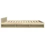 Sonoma oak engineered wood bed with drawers 200x200 cm by vidaXL, Beds and slatted bases - Ref: Foro24-3280722, Price: 173,22...