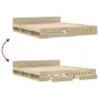 Sonoma oak engineered wood bed with drawers 200x200 cm by vidaXL, Beds and slatted bases - Ref: Foro24-3280722, Price: 175,30...