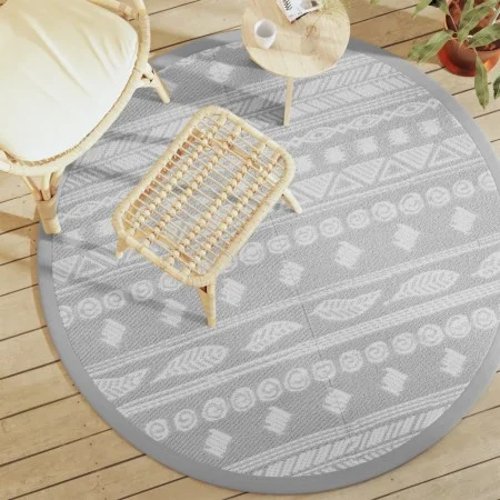 ARAKIL Outdoor-Teppich grau Ø160 cm PP von vidaXL, Outdoor-Protektoren - Ref: Foro24-368531, Preis: 26,49 €, Rabatt: %