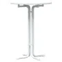 Mesa alta de comedor madera ingeniería y acero blanco Ø80x110cm de vidaXL, Mesas de cocina y de comedor - Ref: Foro24-4008304...