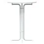 Mesa alta de comedor madera ingeniería y acero blanco Ø80x110cm de vidaXL, Mesas de cocina y de comedor - Ref: Foro24-4008304...