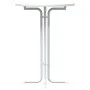 Mesa alta de comedor madera ingeniería y acero blanco Ø80x110cm de vidaXL, Mesas de cocina y de comedor - Ref: Foro24-4008304...