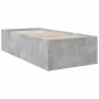 Concrete gray engineered wood bed frame 90x200cm by vidaXL, Beds and slatted bases - Ref: Foro24-3280968, Price: 107,00 €, Di...