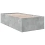 Estructura de cama madera de ingeniería gris hormigón 75x190 cm de vidaXL, Camas y somieres - Ref: Foro24-3280982, Precio: 99...