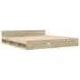 Cama con cajones madera ingeniería roble Sonoma 180x200 cm de vidaXL, Camas y somieres - Ref: Foro24-3280729, Precio: 188,82 ...